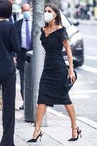 Queen Letizia Arrives At Retina Eco Awards - Madrid