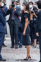Queen Letizia Arrives At Retina Eco Awards - Madrid