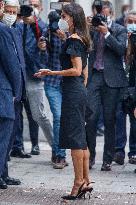 Queen Letizia Arrives At Retina Eco Awards - Madrid