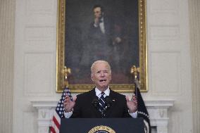 President Biden delivers remarks on his robust plan to stop the spread of the Delta variant and boost COVID-19 vaccinations