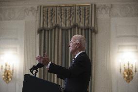 President Biden delivers remarks on his robust plan to stop the spread of the Delta variant and boost COVID-19 vaccinations