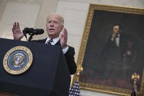 President Biden delivers remarks on his robust plan to stop the spread of the Delta variant and boost COVID-19 vaccinations