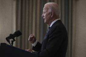 President Biden delivers remarks on his robust plan to stop the spread of the Delta variant and boost COVID-19 vaccinations