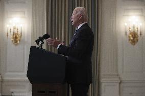 President Biden delivers remarks on his robust plan to stop the spread of the Delta variant and boost COVID-19 vaccinations