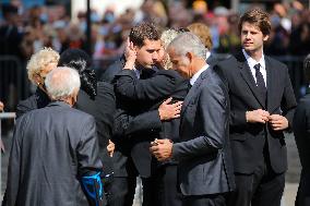 Jean-Paul Belmondo Funeral - Paris - Exit