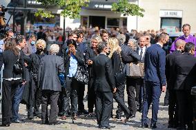 Jean-Paul Belmondo Funeral - Paris - Exit