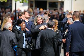 Jean-Paul Belmondo Funeral - Paris - Exit