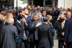 Jean-Paul Belmondo Funeral - Paris - Exit