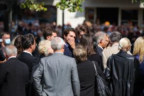 Jean-Paul Belmondo Funeral - Paris - Exit