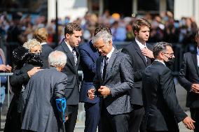 Jean-Paul Belmondo Funeral - Paris - Exit