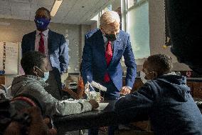 President Biden and First Lady Jill Biden Visit School