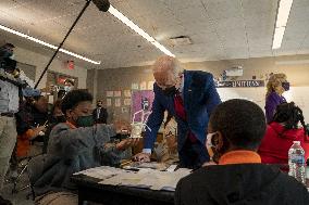 President Biden and First Lady Jill Biden Visit School