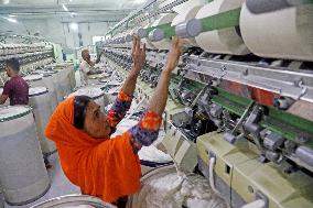 Production Of Yarns Wool In Textile Factory - Dhaka