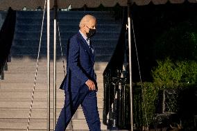 President Joe Biden Boards Marine One to Travel to New York