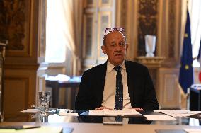 Jean-Yves Le Drian Portrait - Paris