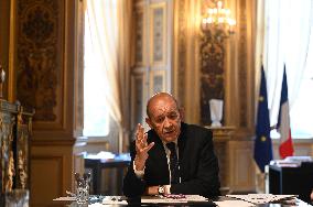 Jean-Yves Le Drian Portrait - Paris