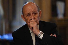 Jean-Yves Le Drian Portrait - Paris