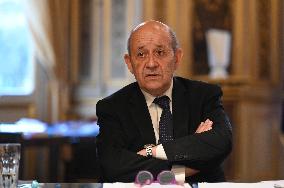 Jean-Yves Le Drian Portrait - Paris