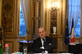 Jean-Yves Le Drian Portrait - Paris