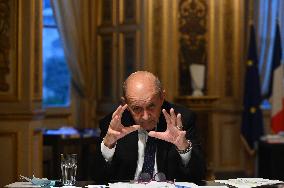 Jean-Yves Le Drian Portrait - Paris