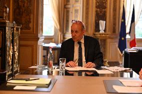 Jean-Yves Le Drian Portrait - Paris