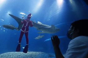 Santa Claus at Osaka aquarium