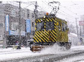 Snow plow in Hokkaido