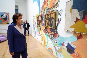 Roselyne Bachelot visit to Open Museum Francois Boucq exhibition - Lille