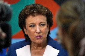 Roselyne Bachelot visit to Open Museum Francois Boucq exhibition - Lille