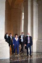 Roselyne Bachelot visit to Open Museum Francois Boucq exhibition - Lille