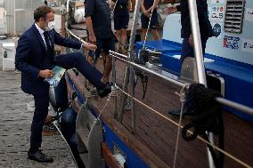 President Macron Heads To The Calanques National Park - Marseille