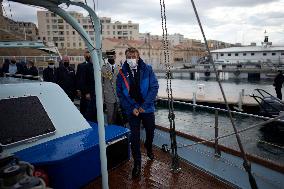 President Macron Heads To The Calanques National Park - Marseille