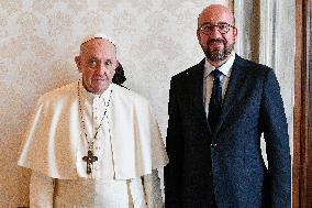 Pope Francis Meets Charles Michel - Vatican