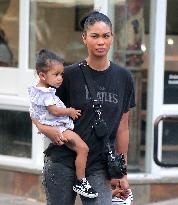 Chanel Iman And Kids Running Errands - NYC
