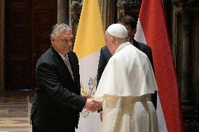 Pope Francis Meets With Viktor Orban - Budapest