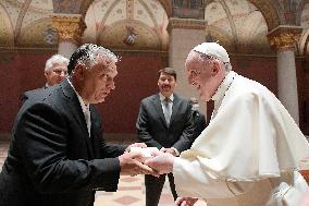 Pope Francis Meets With Viktor Orban - Budapest