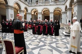 Pope Francis Meets With Bishops - Budapest