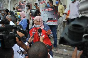 Protest To Demand The Freedom Of Yassine Ayari - Tunis