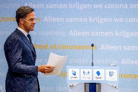 Mark Rutte And Hugo de Jonge Press Conference - The Hague