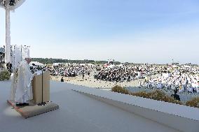 Pope Francis Celebrates An Open Air Mass - Slovakia