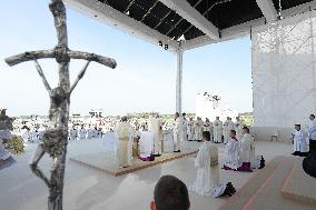 Pope Francis Celebrates An Open Air Mass - Slovakia