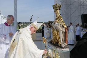 Pope Francis Celebrates An Open Air Mass - Slovakia