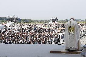 Pope Francis Celebrates An Open Air Mass - Slovakia