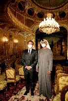 President Macron And Abu Dhabi Crown Prince Visit Chateau Theater - Fontainebleau
