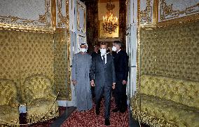 President Macron And Abu Dhabi Crown Prince Visit Chateau Theater - Fontainebleau
