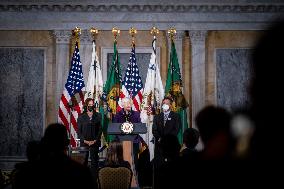 Vice President Kamala Harris and Secretary of the Treasury Janet L. Yellen on Childcare Investments