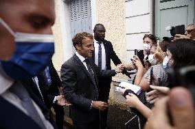 President Macron Visits The House Of Marcel Proust - Illiers-Combray