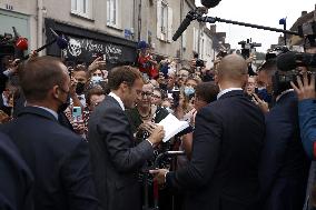 President Macron Visits The House Of Marcel Proust - Illiers-Combray