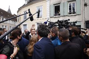 President Macron Visits The House Of Marcel Proust - Illiers-Combray