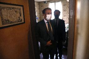 President Macron Visits The House Of Marcel Proust - Illiers-Combray